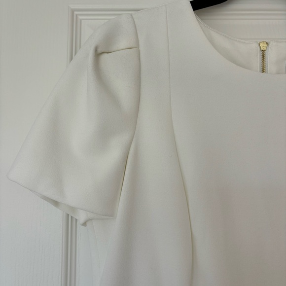 Calvin Klein | BNWT Tulip Sleeve Off-White Sheath Dress - Size 12 - Picture 5 of 10